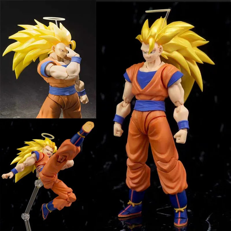 Dragon Ball Z Son Goku Super Saiyan 3 Joint Movable Anime Action Figure Model Collection Cartoon Figurine Toys For Friend gifts