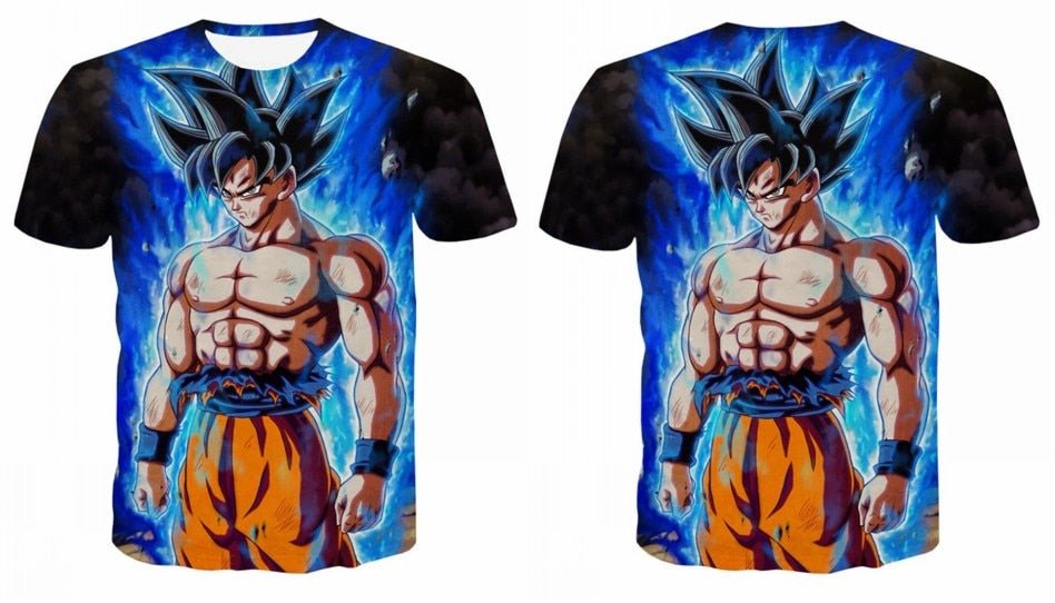 Dragon Ball Z Super Saiyan Goku Vegeta Printed Short Sleeve T-shirt Costume Summer Fashion Daily Casual Tee Shirts  Plus Size