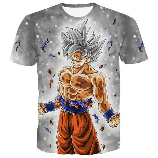 Dragon Ball Z Super Saiyan Goku Vegeta Printed Short Sleeve T-shirt Costume Summer Fashion Daily Casual Tee Shirts  Plus Size