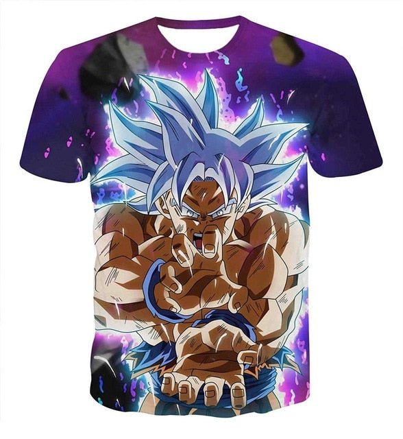 Dragon Ball Z Super Saiyan Goku Vegeta Printed Short Sleeve T-shirt Costume Summer Fashion Daily Casual Tee Shirts  Plus Size