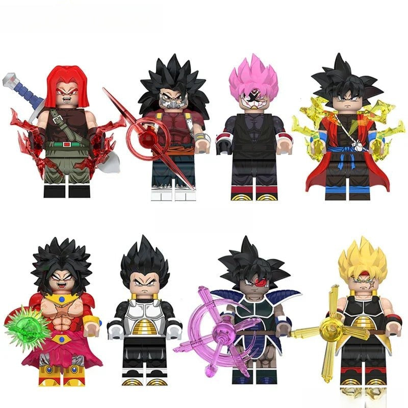 Dragon Ball Z Super set of 8 Lego Minifigures Custom Anime Toys 4