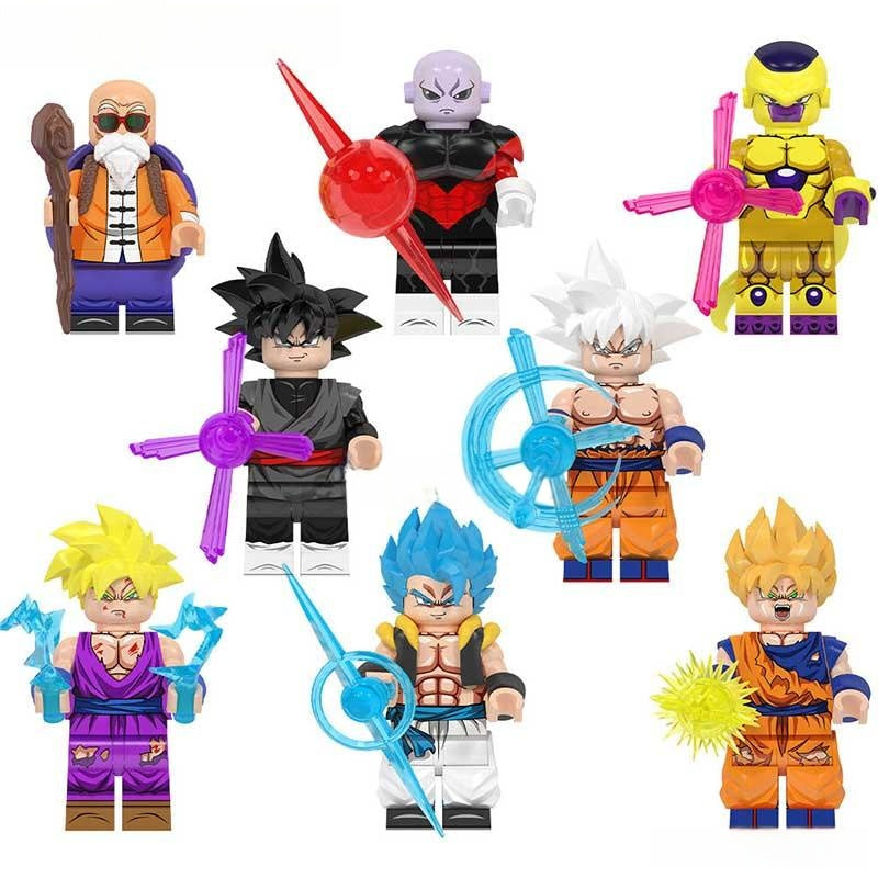 Dragon Ball Z Super set of 8 Lego Minifigures Custom Anime Toys 1
