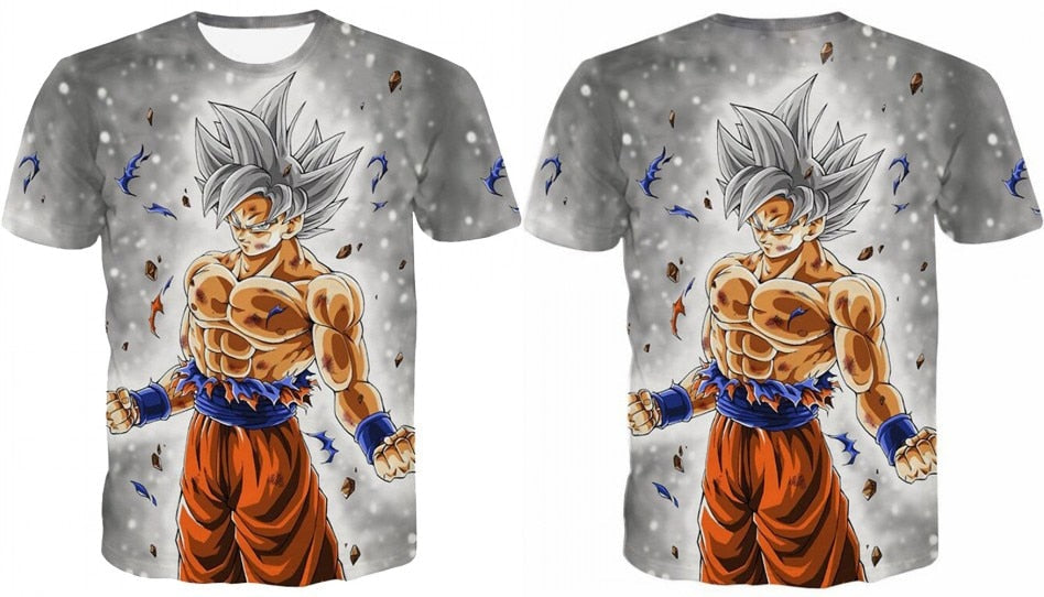 Dragon Ball Z Ultra Instinct God Son Goku Super Saiyan Men Tshirt 3D Printed Summer O-Neck Daily Casual Funny T shirt Plus Size