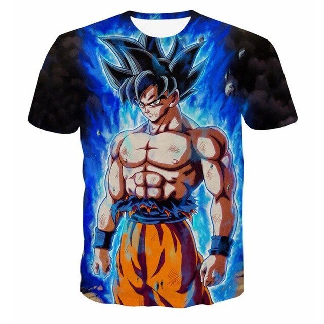 Dragon Ball Z Ultra Instinct God Son Goku Super Saiyan Men Tshirt 3D Printed Summer O-Neck Daily Casual Funny T shirt Plus Size