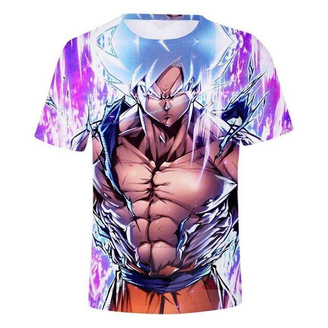 Dragon Ball Z Ultra Instinct God Son Goku Super Saiyan Men Tshirt 3D Printed Summer O-Neck Daily Casual Funny T shirt Plus Size