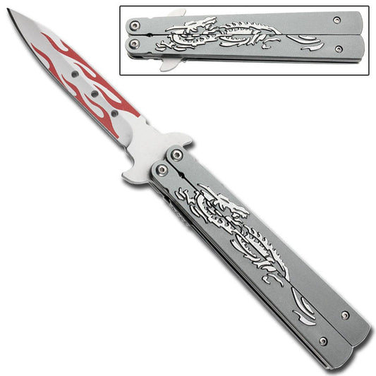 Dragon Flame Spring Assist Knife - Field Grey