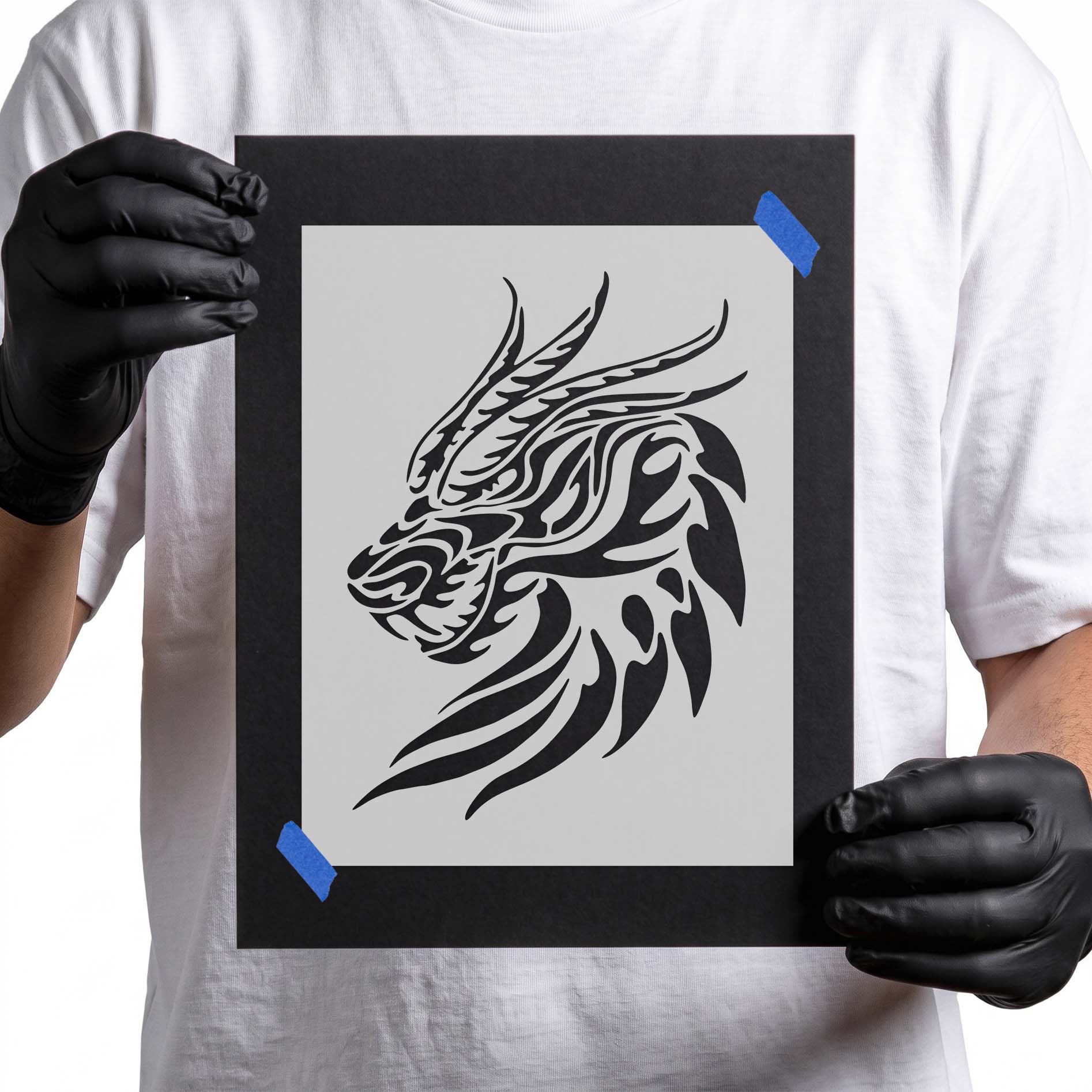 Dragon Head Stencil