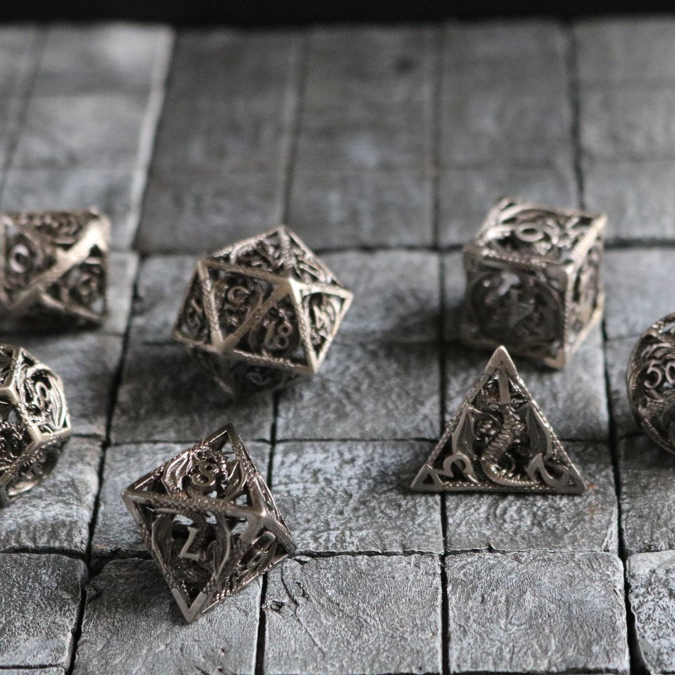 Dragon Hollow Metal DND Dice Set