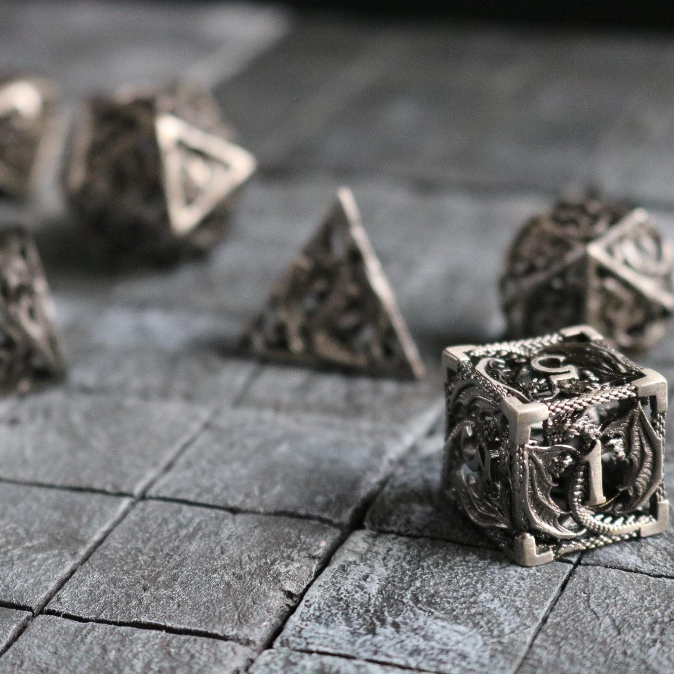 Dragon Hollow Metal DND Dice Set