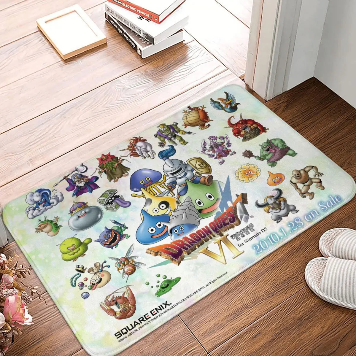 Dragon Quest Non-slip Doormat Slimes Bath Kitchen Mat Outdoor Carpet Indoor Pattern Decor