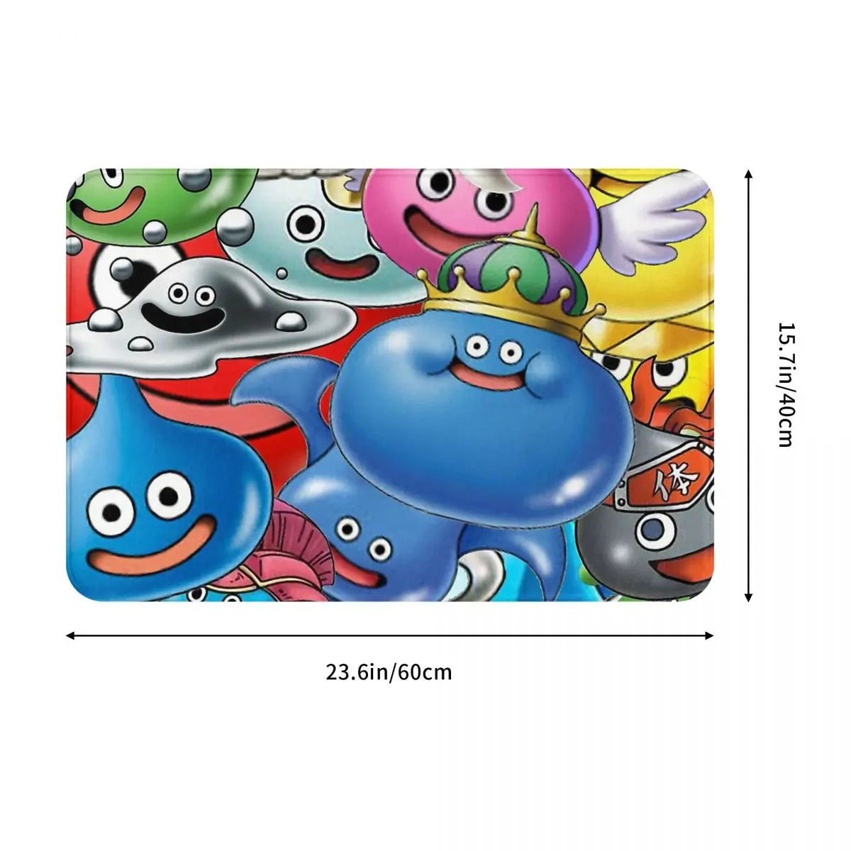 Dragon Quest Warrior Dragonlord Hero Slimes Game Bathroom Non-Slip Carpet Slimes Flannel Mat Welcome Doormat Home Decoration Rug