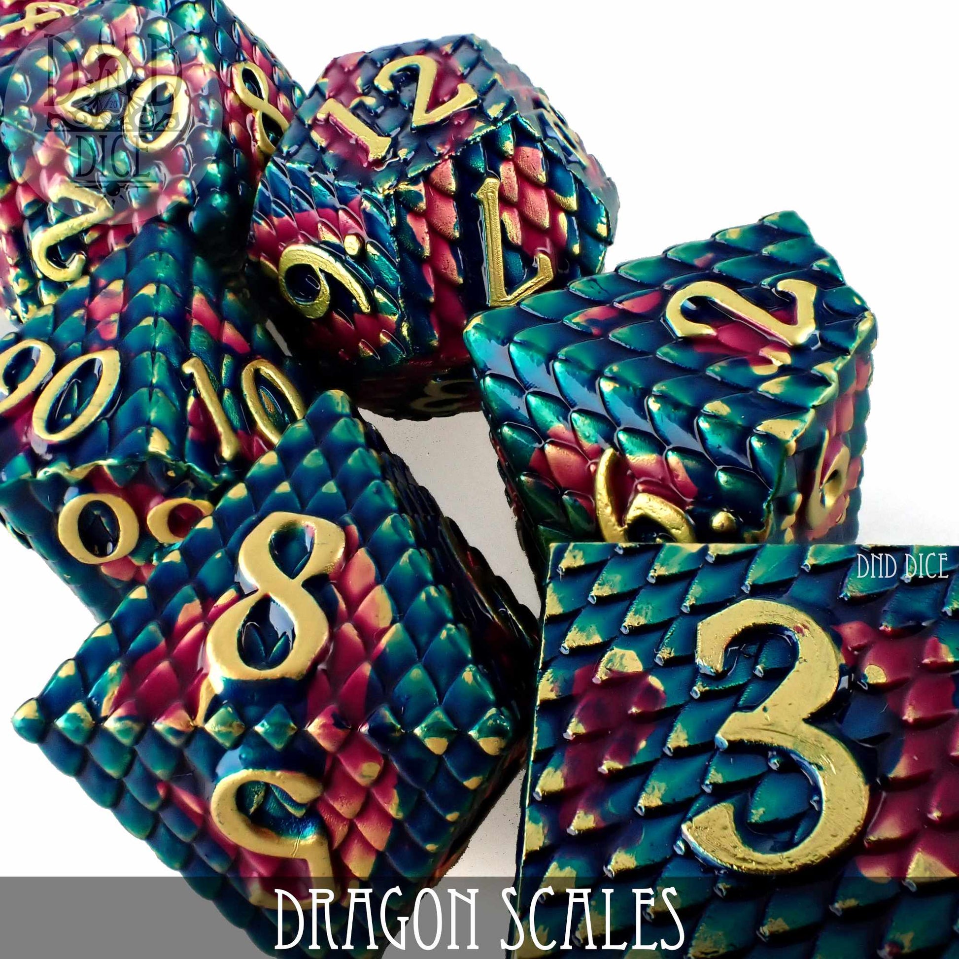 Dragon Scales Metal Dice Set