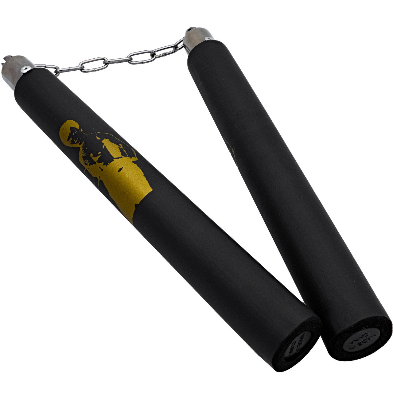 Dragon Style Bruce Lee Black Foam Training Nunchucks