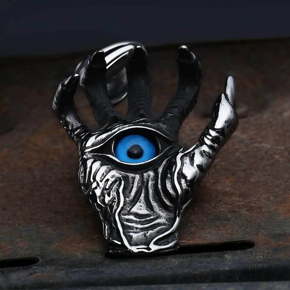 Dragon Claw Blue Evil Eye Pendant - Small / Without