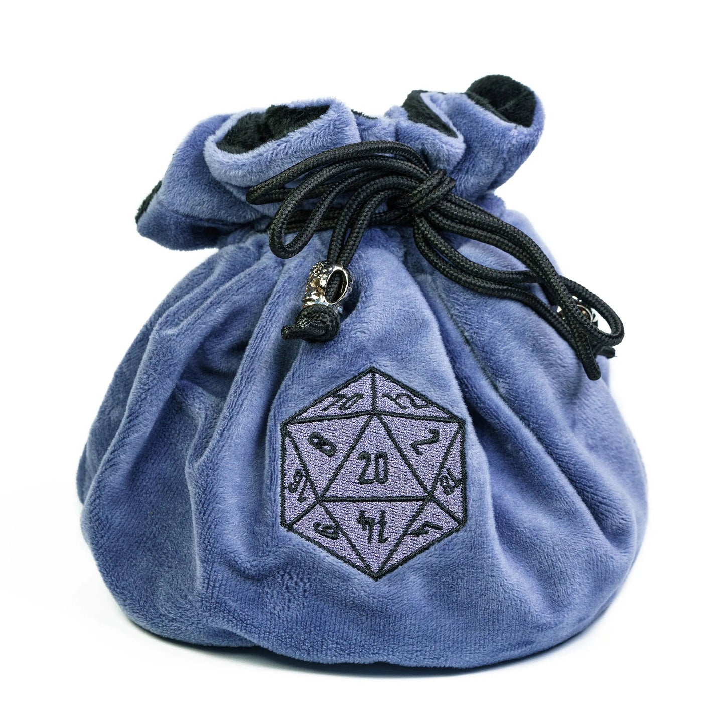 Drawstring Dice Bag Flannelette Double-Layer Storage Bag Round Bottom Big Pouch for Packing Gift RPG Dice Board Game