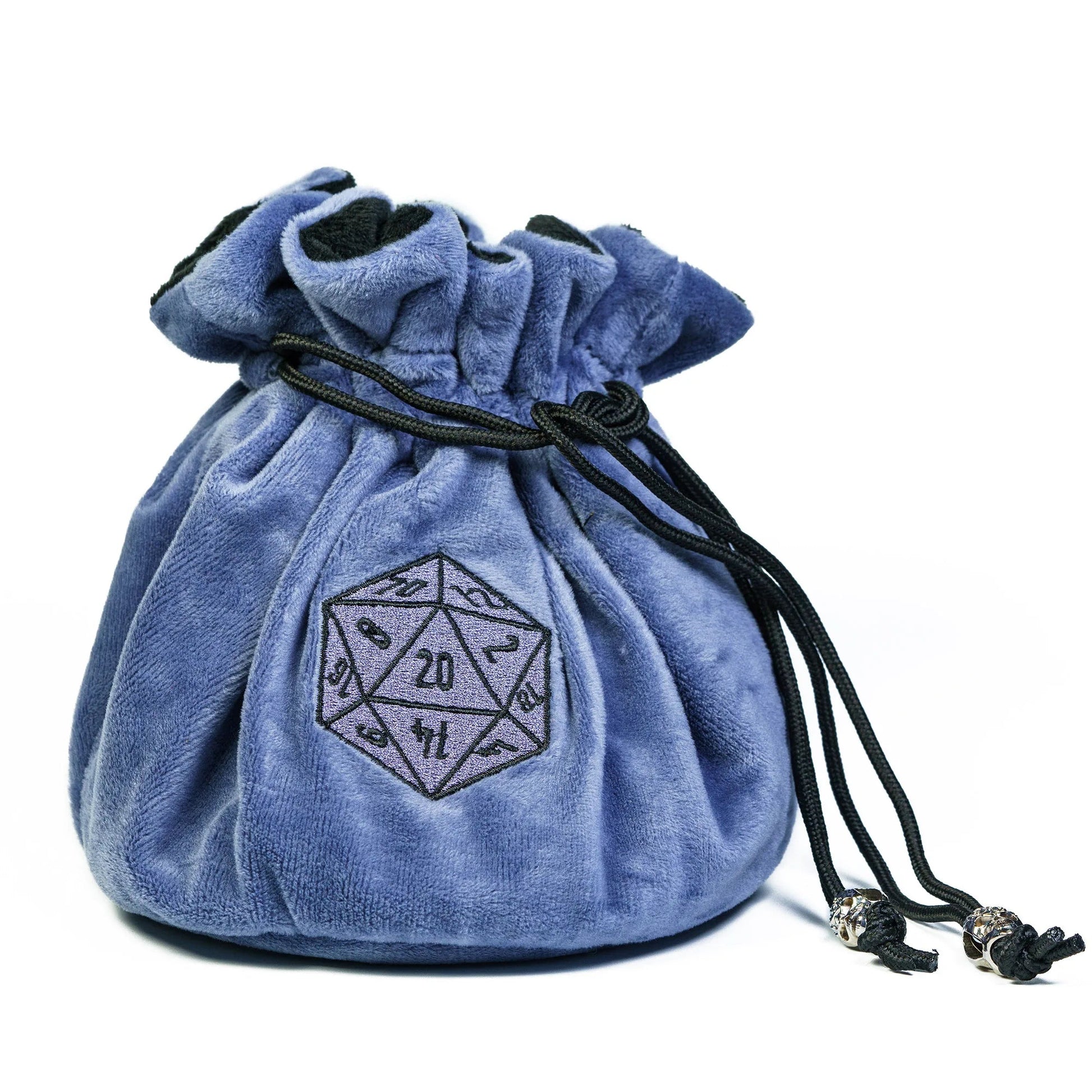 Drawstring Dice Bag Flannelette Double-Layer Storage Bag Round Bottom Big Pouch for Packing Gift RPG Dice Board Game