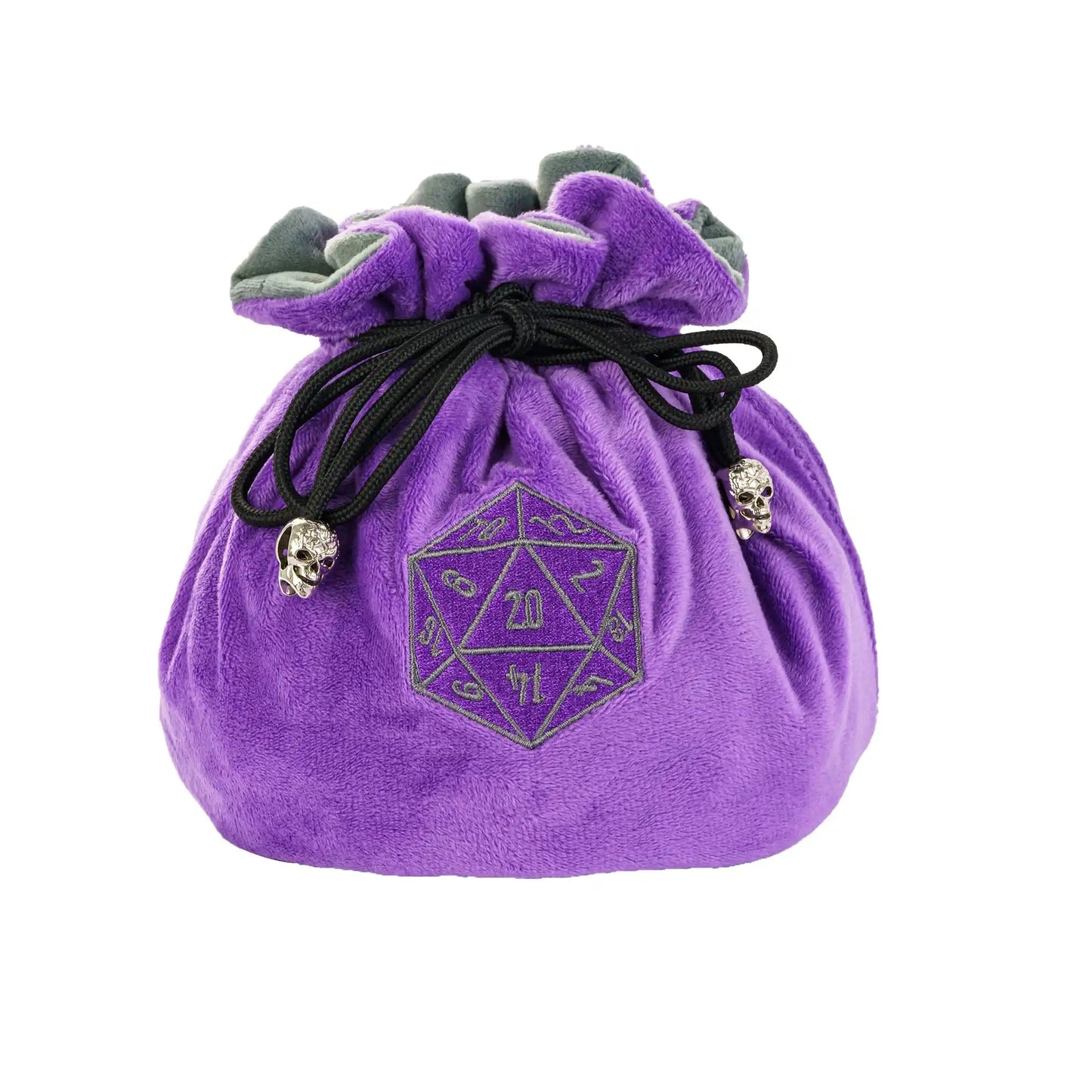 Drawstring Dice Bag Flannelette Double-Layer Storage Bag Round Bottom Big Pouch for Packing Gift RPG Dice Board Game