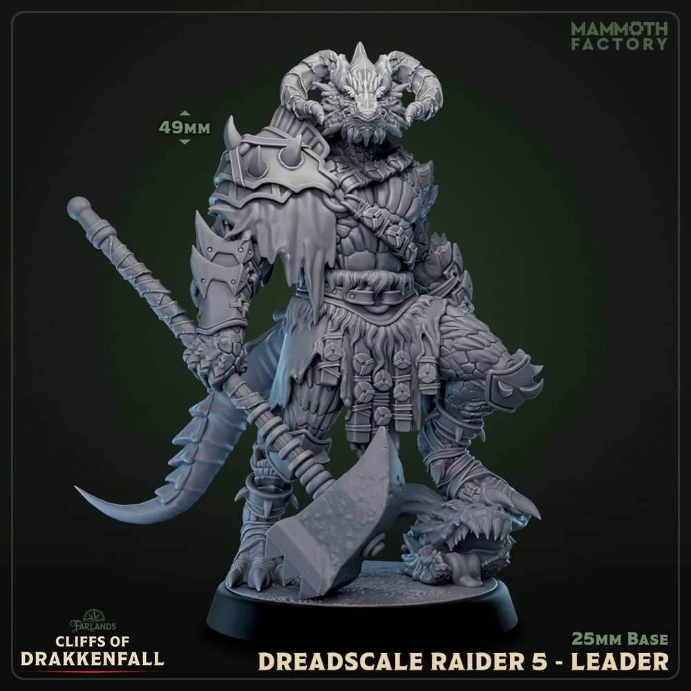 Dreadscale Raider: Sculpt 5 - Leader (Male Dragonborn Barbarian) - 