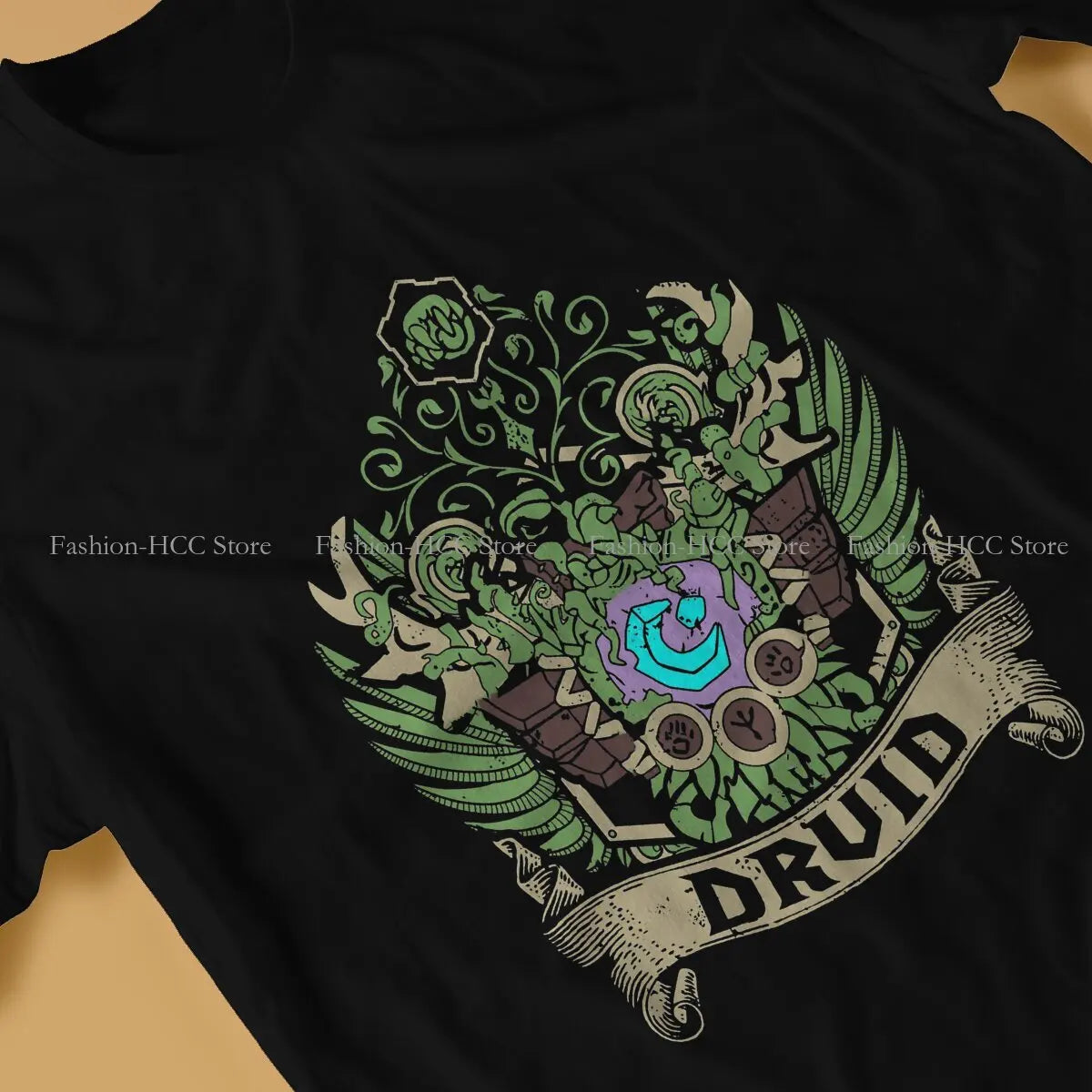 DRUID  ELITE EDITION Casual Polyester TShirt World of Warcraft Role-playing Game Creative Tops Comfortable T Shirt Men