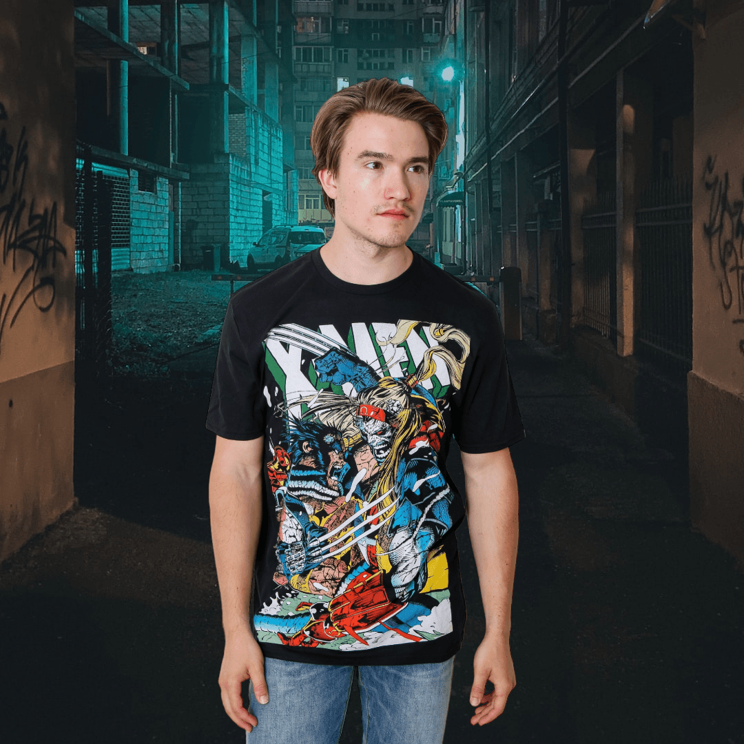 X-Men Wolverine vs Omega Marvel Liscensed Adult T-Shirt - S