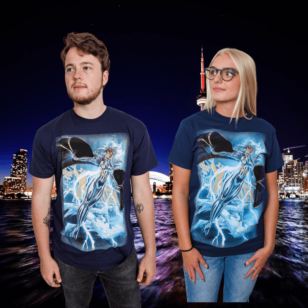 X-Men Uncanny Storm And Ice Man Marvel Comics Adult T Shirt - S