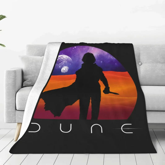 Dune Flannel Blanket American Science Film Warm Soft Bedding Throws for Bedroom Travel Cute Bedspread Sofa Bed Cover