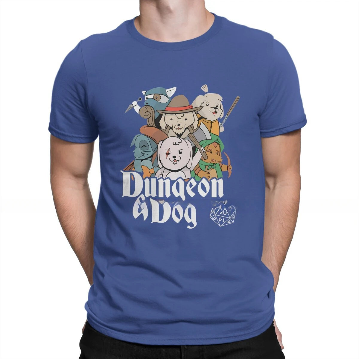 Dungeon Male Style Fabric Tops T Shirt O Neck DUNGEON DOGS Classic TShirts men clothing  graphic t shirts  harajuku Master