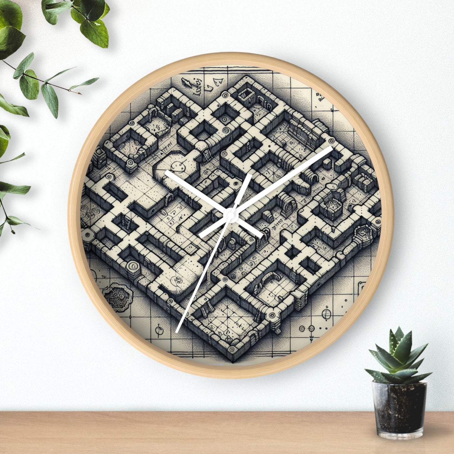 Dungeon map Wall Clock