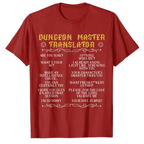 Dungeon Master Translator t-shirt