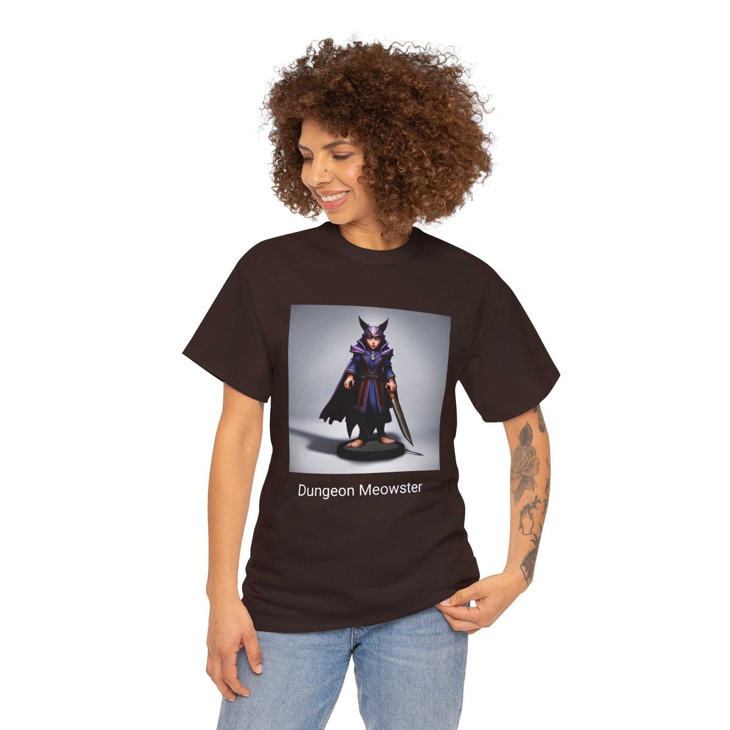 Dungeon Meowster Unisex Heavy Cotton Tee