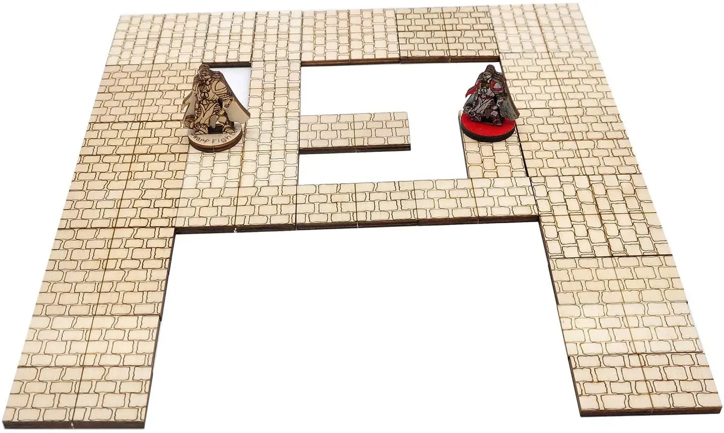 Dungeon Stone Square Floor Tiles (Set of 24) Wooden Laser Cut D&D Modular Terrain 1" Grid