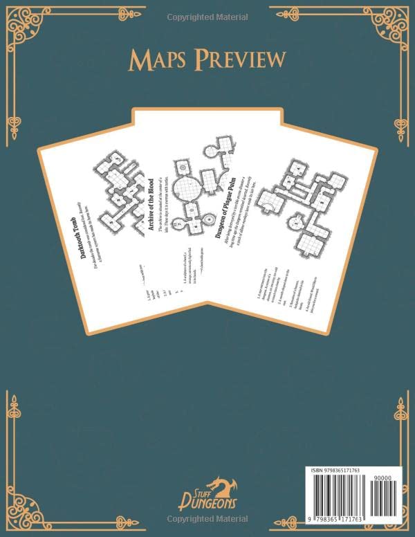 Dungeons and Dragons Dungeon Maps for Game Masters Vol 1: 100 Unique Maps and Background Stories for TTRPG's