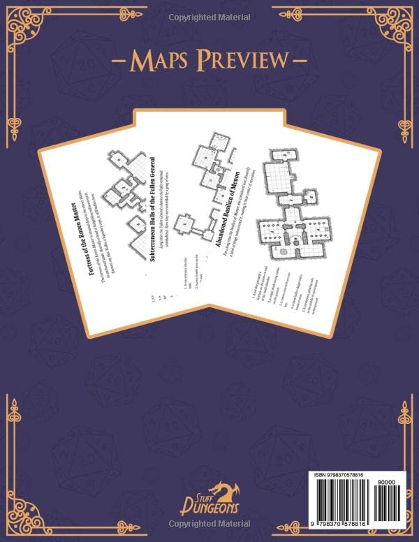 Dungeons and Dragons Dungeon Maps for Game Masters Vol 2: 100 Unique Maps and Background Stories for TTRPG's