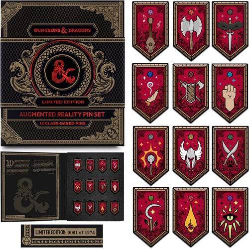 Dungeons & Dragons Character Class Augmented Reality Enamel Pin Set of 12 - Shared Exclusive - 