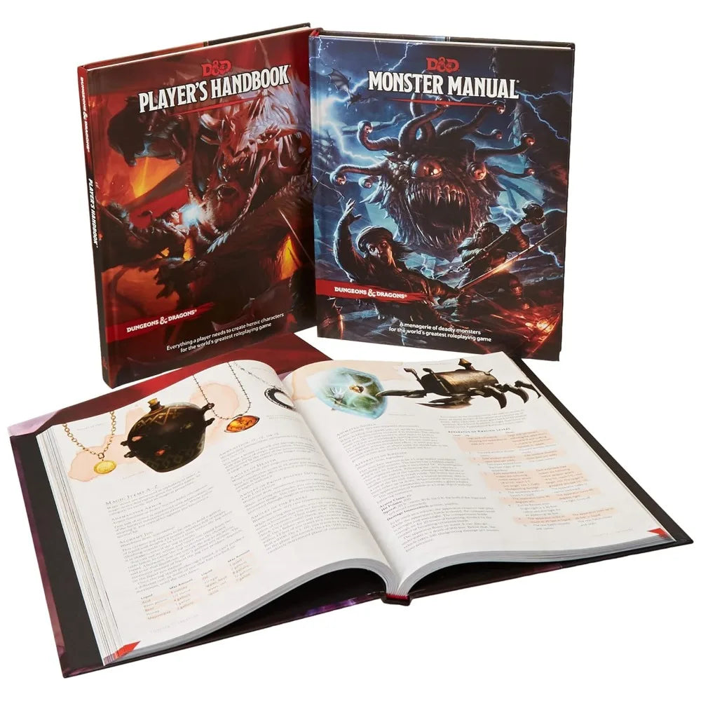 Dungeons & Dragons Core Rulebooks Gift Set (Special Foil Covers Edition with Slipcase, Player's Handbook,