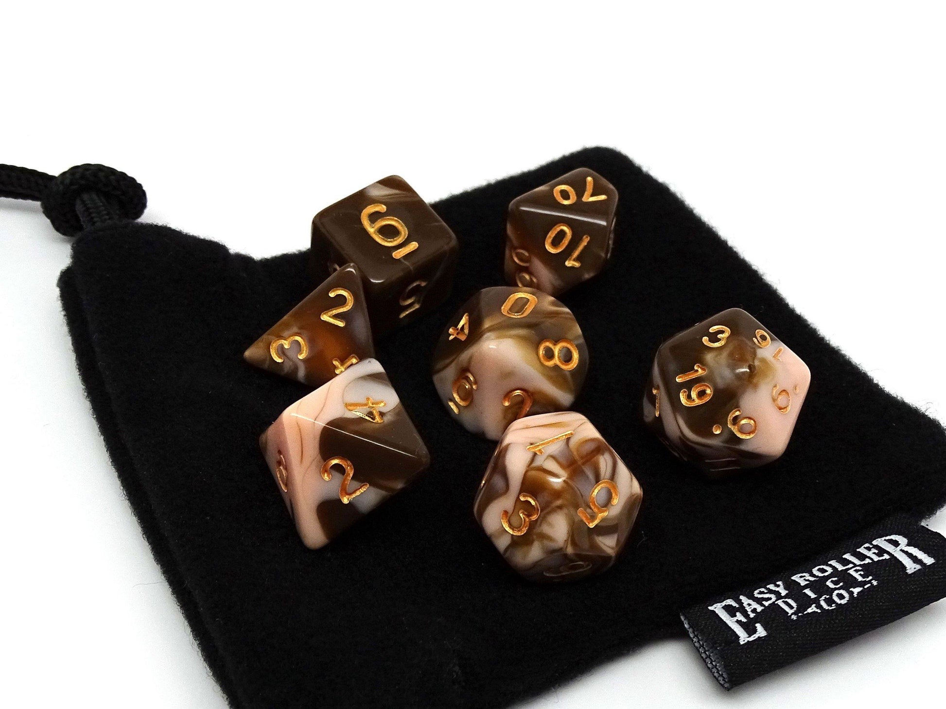 Dusty Rose and Brown Marble - 7 Piece Set