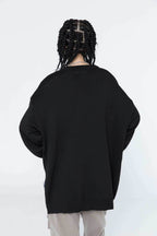 Desert Cactus Knit Sweater - Black / S