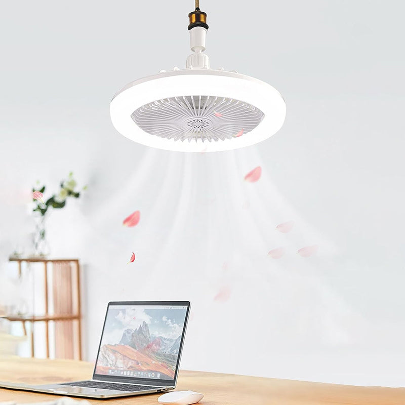 E27 Remote Controlled Indoor Ceiling Light and Cooling Electric Fan