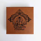 The Fate Twister - D&D - Vegan Leather Dice Box - Chestnut
