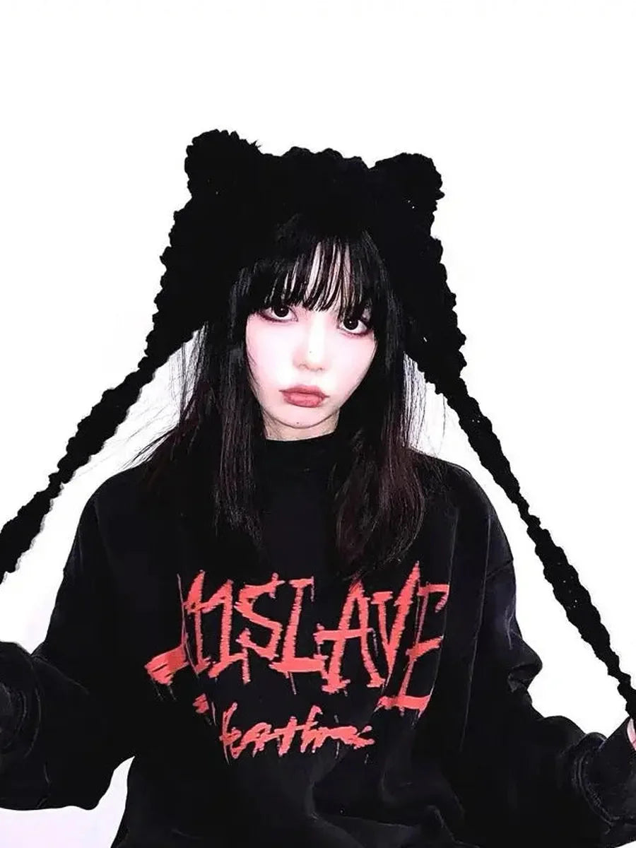 'Babe Bear' Knitting Ear Muff Winter Hat