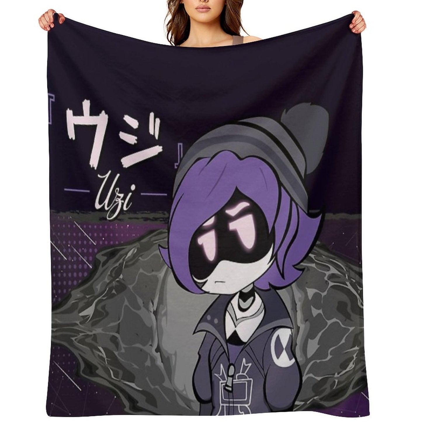 Uzi Doorman Skyness  Murder Drones Throw Blanket