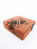 Kraken of Holding - D&D - Vegan Leather Dice Box - Chestnut