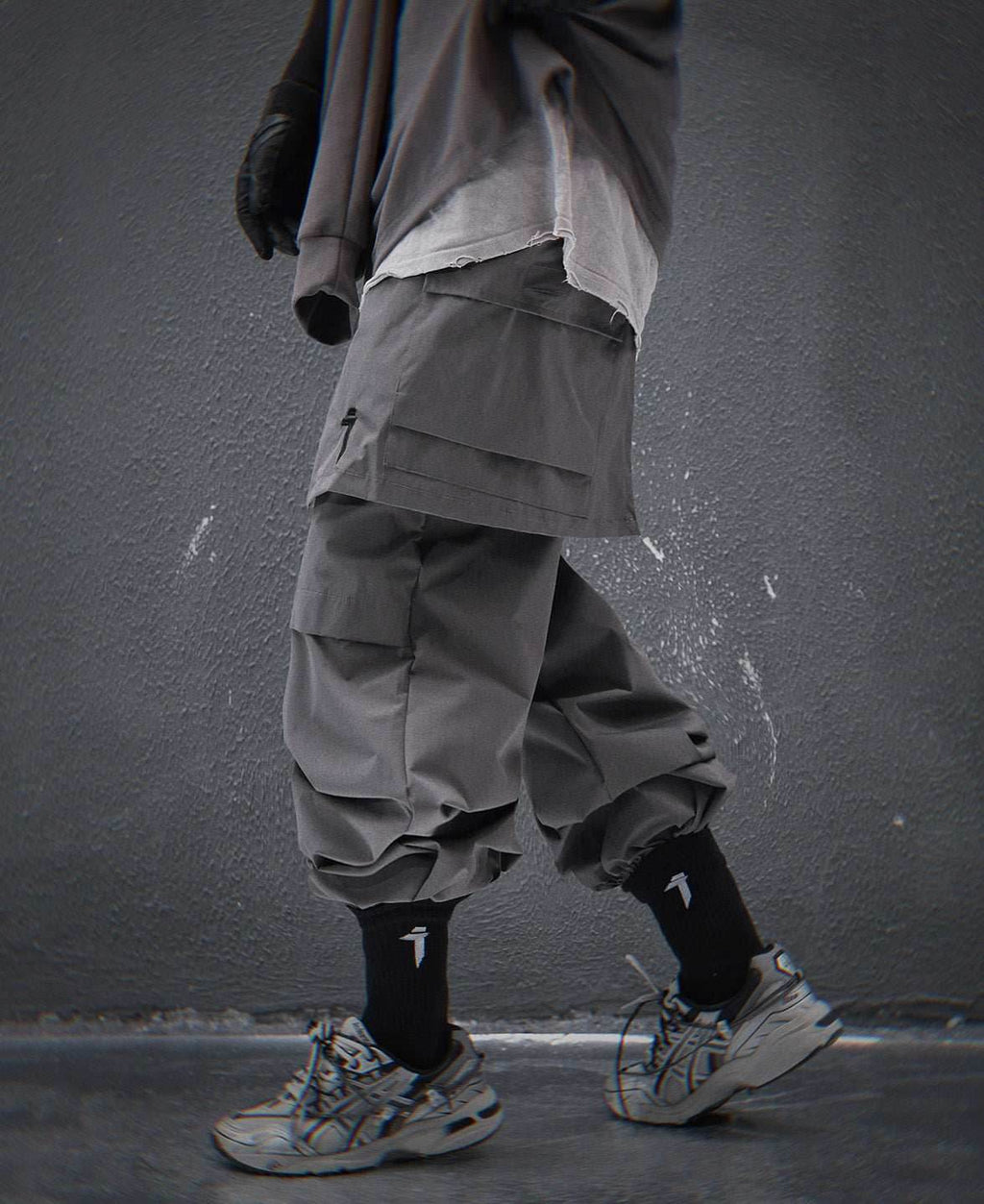 HiP80 Grey Samurai Pants - M