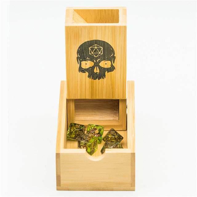 Bamboo Dice Tower Skull Dice Logo - 