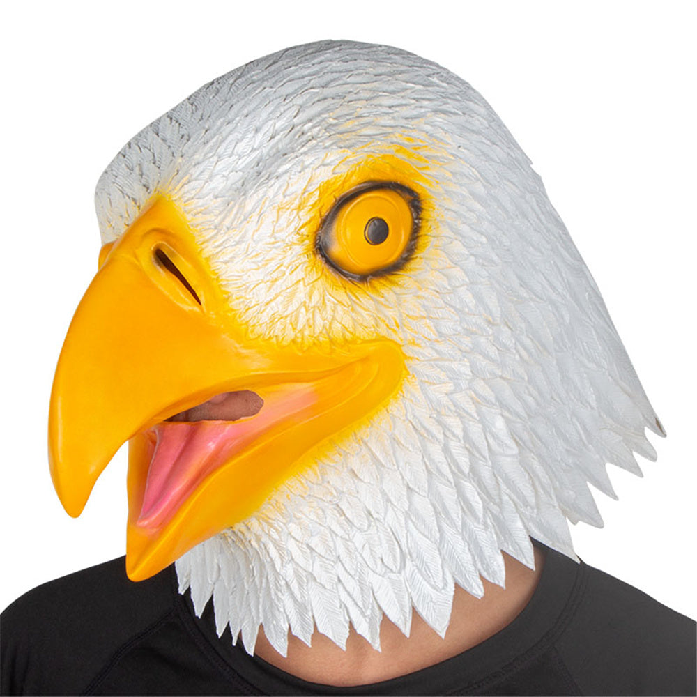 Eagle Head Mask Animal Bird Latex Mask Adult Animal Fancy Dress Party Clothing Head Cover Decor Halloween Christmas Cosplay Prop