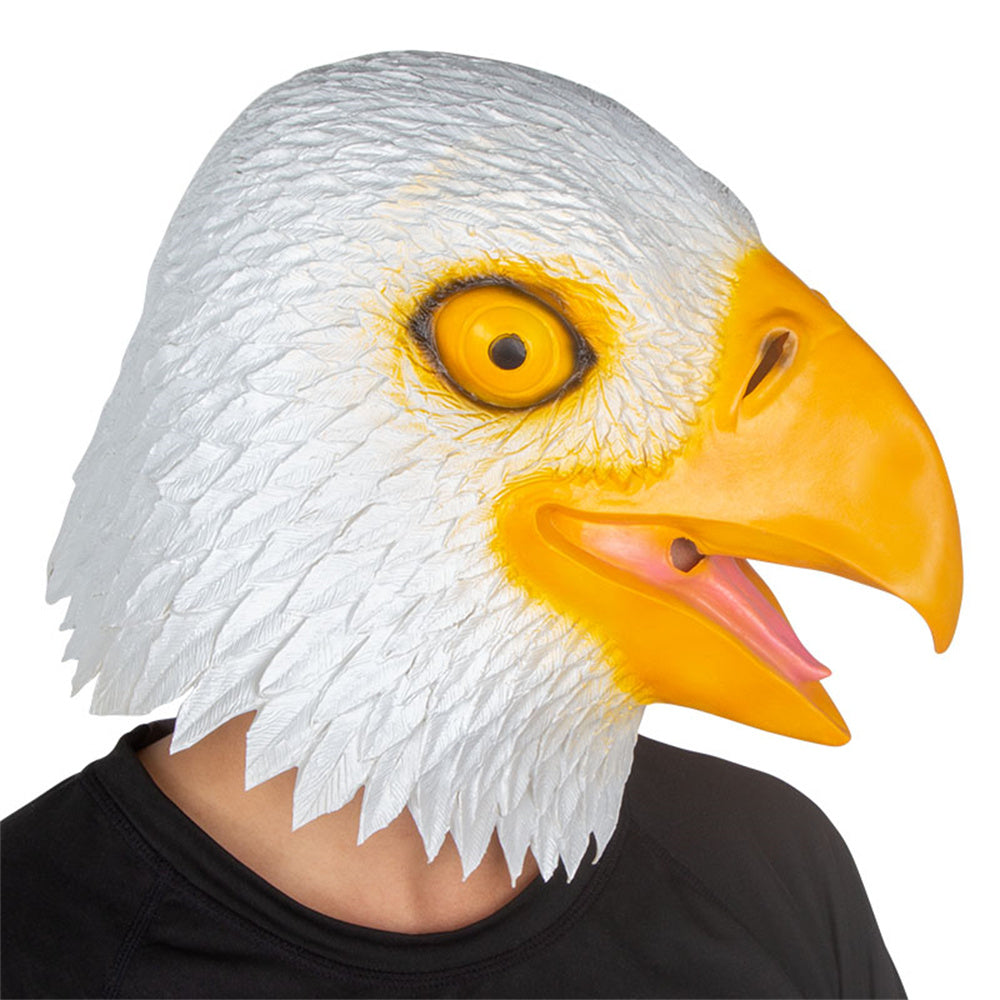 Eagle Head Mask Animal Bird Latex Mask Adult Animal Fancy Dress Party Clothing Head Cover Decor Halloween Christmas Cosplay Prop