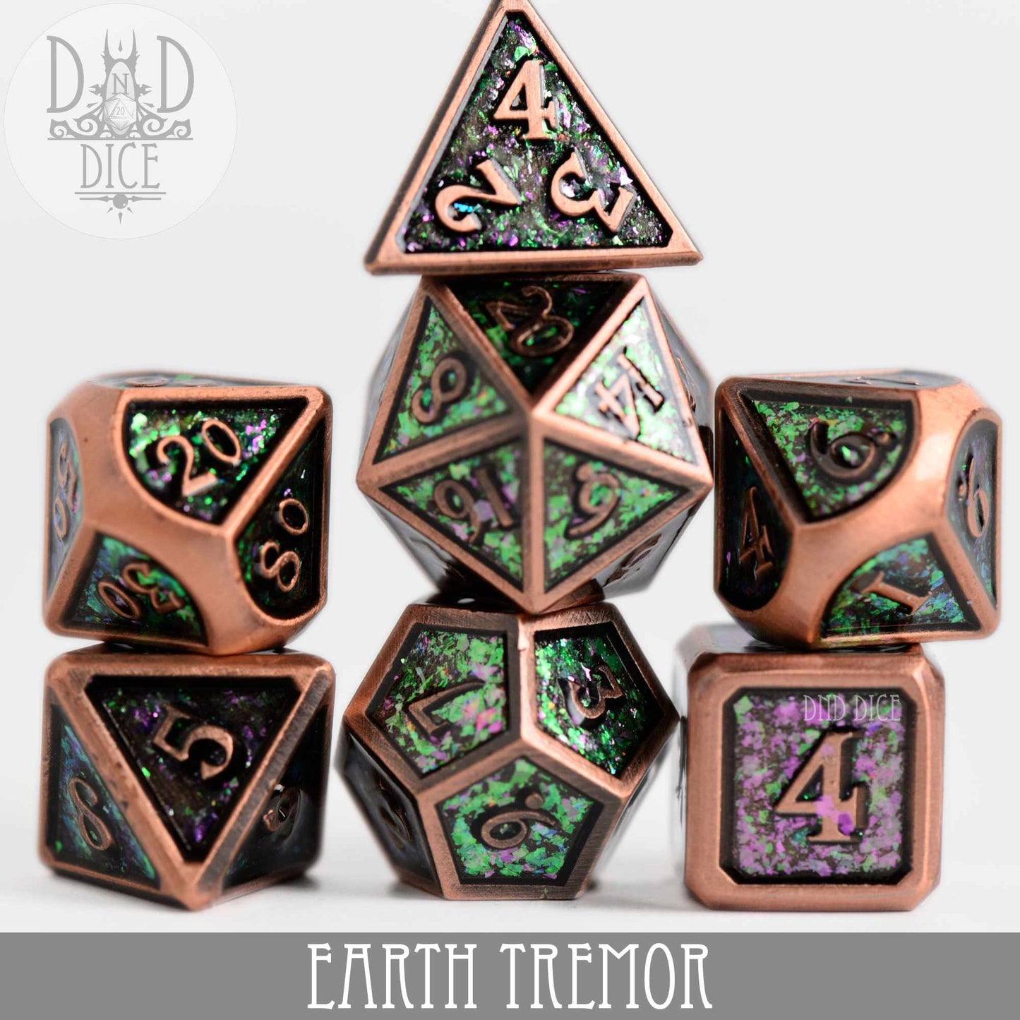 Earth Tremor Metal Dice Set