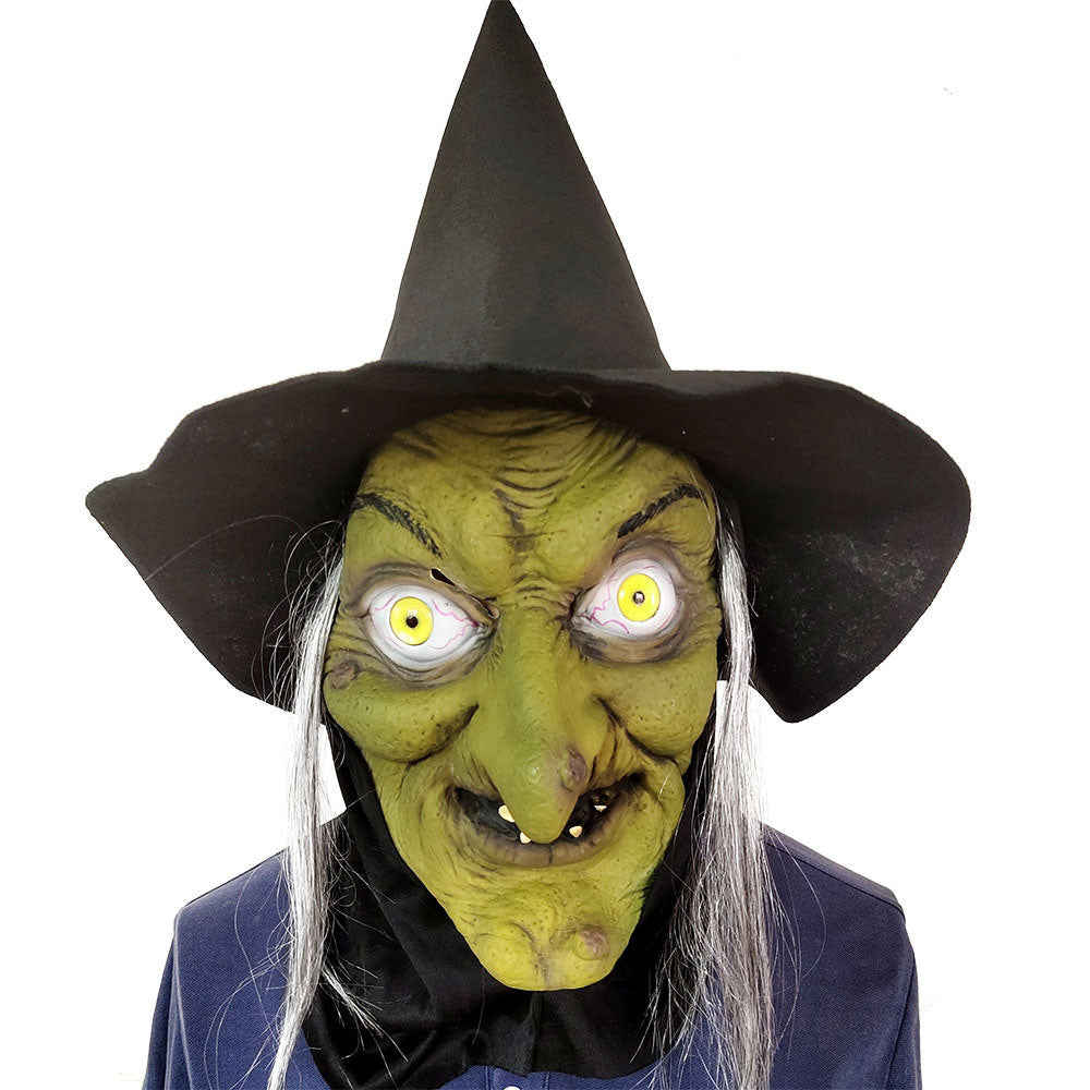 Easter simulation old witch mask female ghost trick scary mask Halloween party scary witch mask