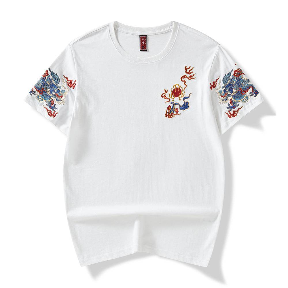 KH691 Raging Dragons Embroidery Tee - White / S