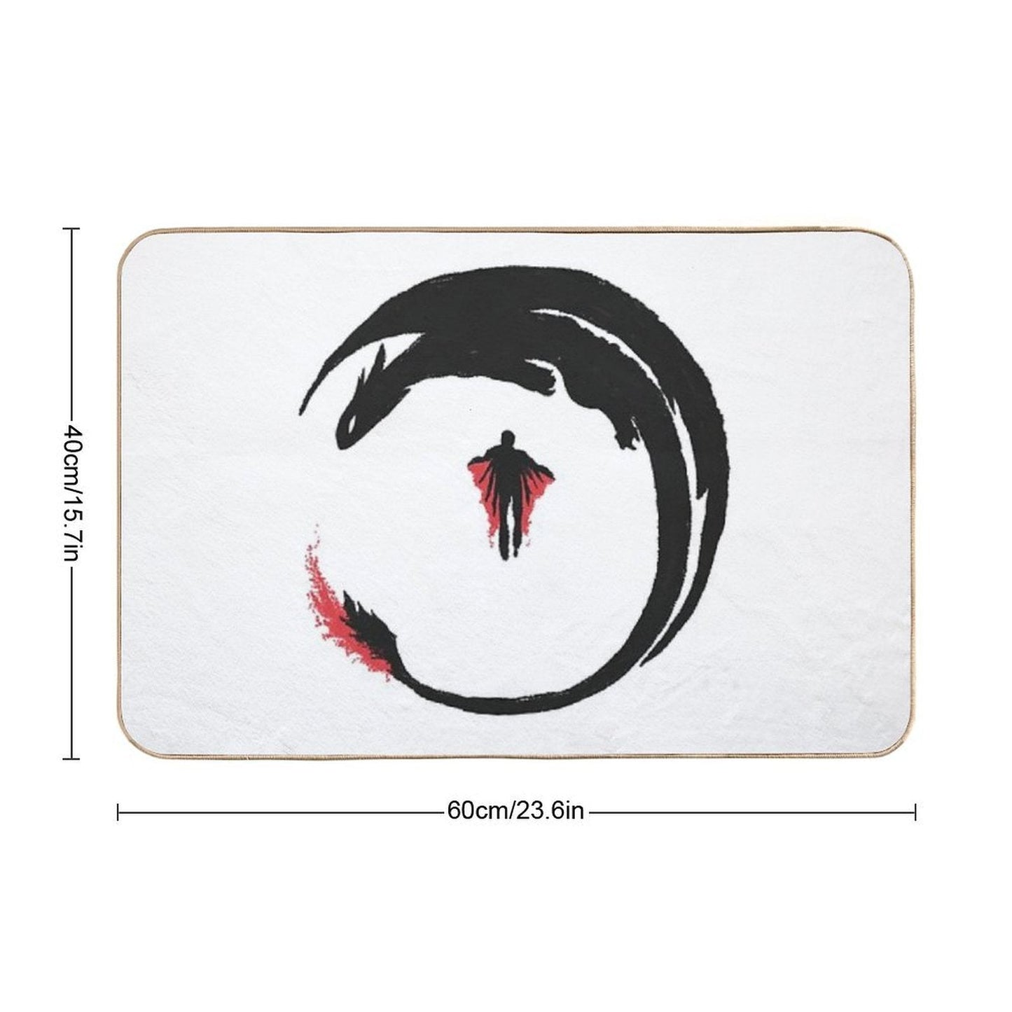 Dragon Rider  Repositionable Bath Mat